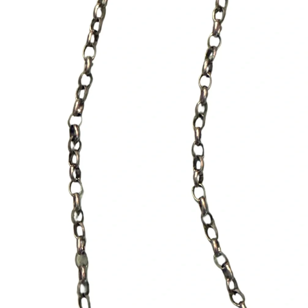 Western Silver and Pink Bar Chain Necklace NWT‎